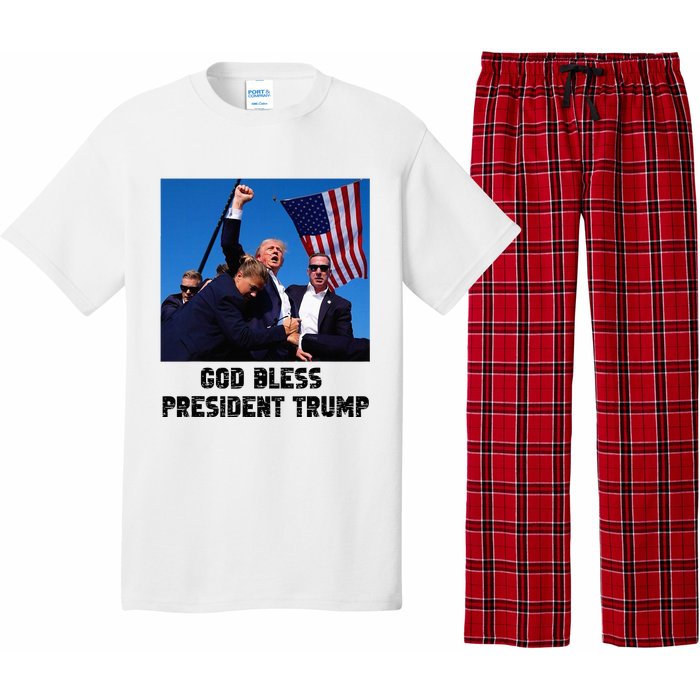 God Bless President Trump Donald Trump 2024 Pajama Set