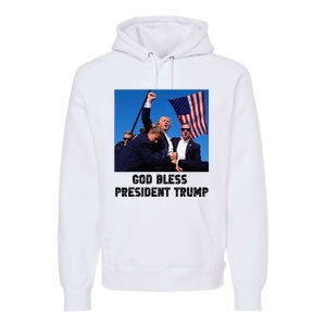 God Bless President Trump Donald Trump 2024 Premium Hoodie