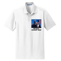 God Bless President Trump Donald Trump 2024 Dry Zone Grid Polo