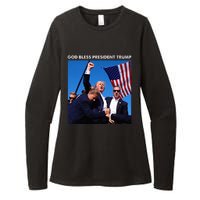 God Bless President Trump Shooting At Donald Trump Rally Womens CVC Long Sleeve Shirt