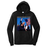 God Bless President Trump Shooting At Donald Trump Rally Women's Pullover Hoodie