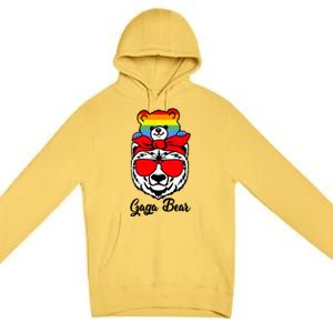 Gaga Bear Proud Gaga Rainbow Flag Lgbt Pride Mothers Day Gift Premium Pullover Hoodie