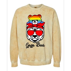 Gaga Bear Proud Gaga Rainbow Flag Lgbt Pride Mothers Day Gift Colorblast Crewneck Sweatshirt