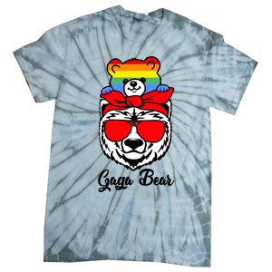 Gaga Bear Proud Gaga Rainbow Flag Lgbt Pride Mothers Day Gift Tie-Dye T-Shirt