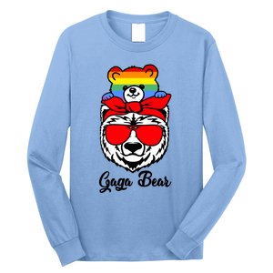 Gaga Bear Proud Gaga Rainbow Flag Lgbt Pride Mothers Day Gift Long Sleeve Shirt