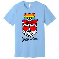 Gaga Bear Proud Gaga Rainbow Flag Lgbt Pride Mothers Day Gift Premium T-Shirt