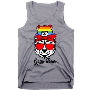 Gaga Bear Proud Gaga Rainbow Flag Lgbt Pride Mothers Day Gift Tank Top