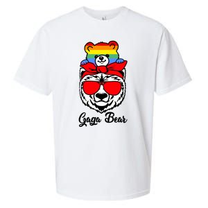 Gaga Bear Proud Gaga Rainbow Flag Lgbt Pride Mothers Day Gift Sueded Cloud Jersey T-Shirt