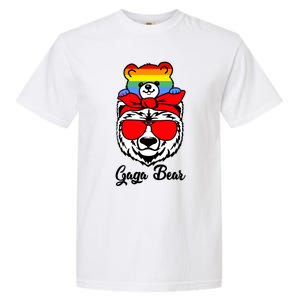 Gaga Bear Proud Gaga Rainbow Flag Lgbt Pride Mothers Day Gift Garment-Dyed Heavyweight T-Shirt