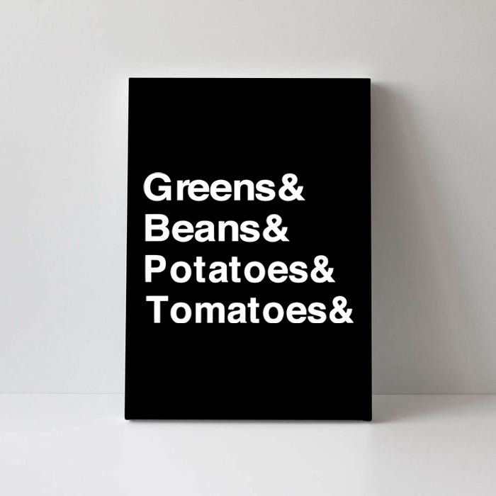 Greens Beans Potato Tomato Canvas