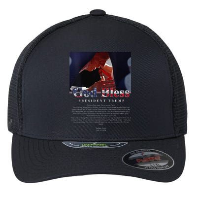 God Bless President Trump And First Lady Melania Trump Flexfit Unipanel Trucker Cap