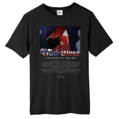 God Bless President Trump And First Lady Melania Trump Tall Fusion ChromaSoft Performance T-Shirt