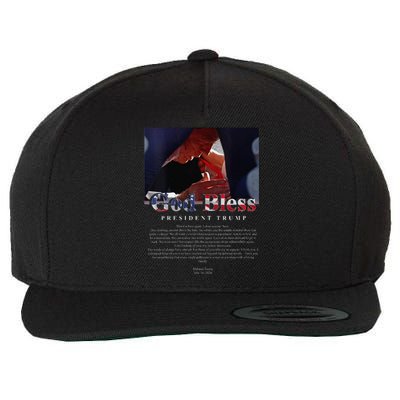 God Bless President Trump And First Lady Melania Trump Wool Snapback Cap