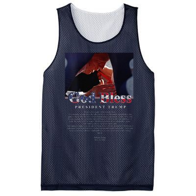 God Bless President Trump And First Lady Melania Trump Mesh Reversible Basketball Jersey Tank