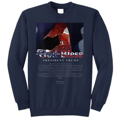 God Bless President Trump And First Lady Melania Trump Tall Sweatshirt