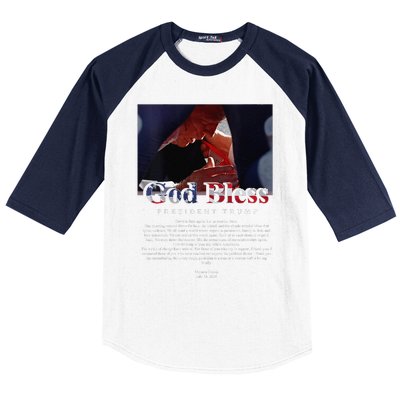 God Bless President Trump And First Lady Melania Trump Baseball Sleeve Shirt