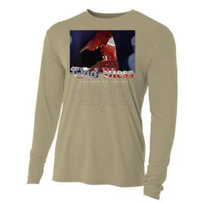 God Bless President Trump And First Lady Melania Trump Cooling Performance Long Sleeve Crew