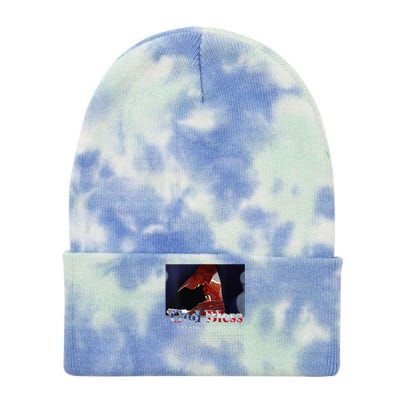 God Bless President Trump And First Lady Melania Trump Tie Dye 12in Knit Beanie