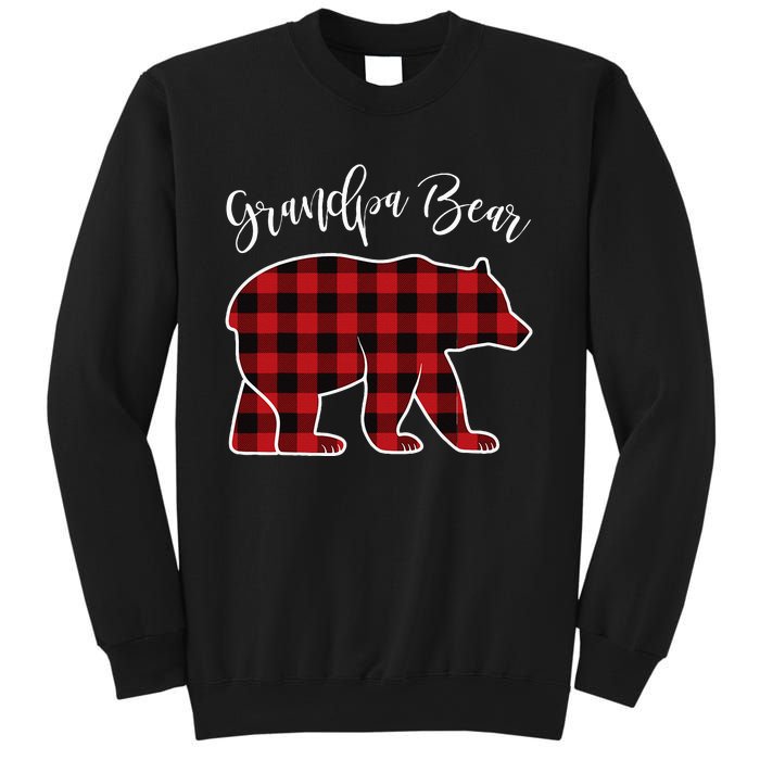 Grandpa Bear Pajama Red Buffalo Xmas Funny Family Christmas Sweatshirt