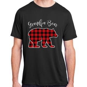 Grandpa Bear Pajama Red Buffalo Xmas Funny Family Christmas Adult ChromaSoft Performance T-Shirt