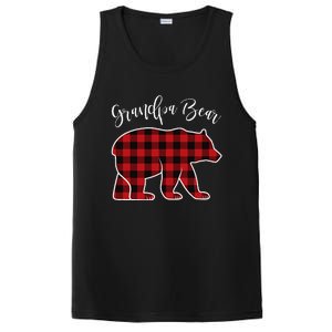 Grandpa Bear Pajama Red Buffalo Xmas Funny Family Christmas PosiCharge Competitor Tank