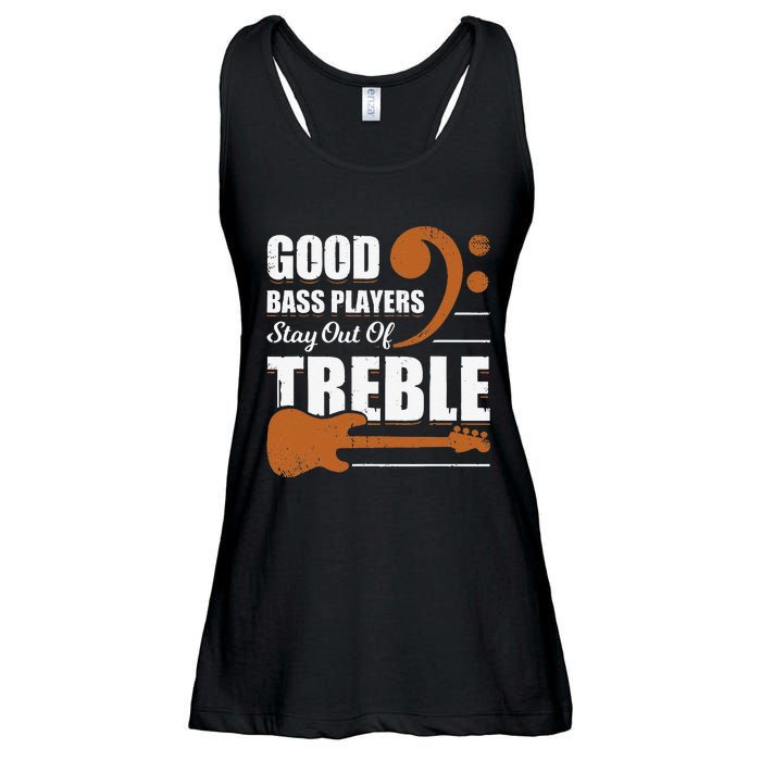 Good Bass Players Stay Out Of Treble Design for a Bassist Ladies Essential Flowy Tank