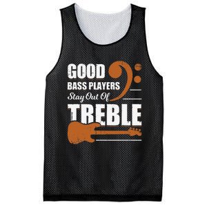 Good Bass Players Stay Out Of Treble Design for a Bassist Mesh Reversible Basketball Jersey Tank