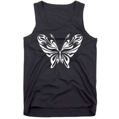Grunge Butterfly Pattern Tank Top