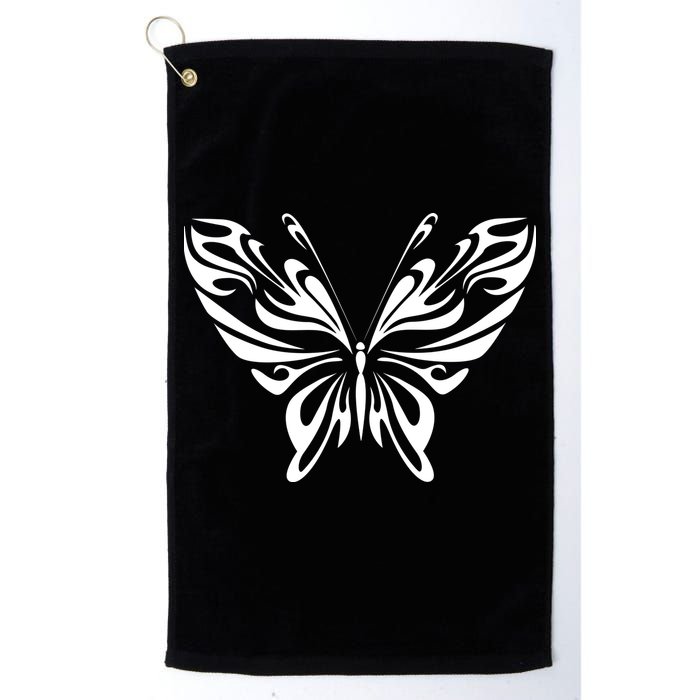 Grunge Butterfly Pattern Golf Towel
