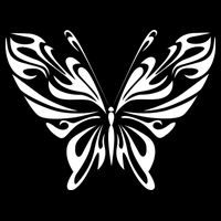 Grunge Butterfly Pattern Crop Top