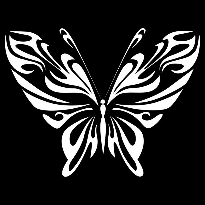 Grunge Butterfly Pattern Crop Top