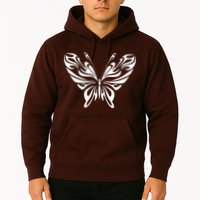 Grunge Butterfly Pattern Hoodie