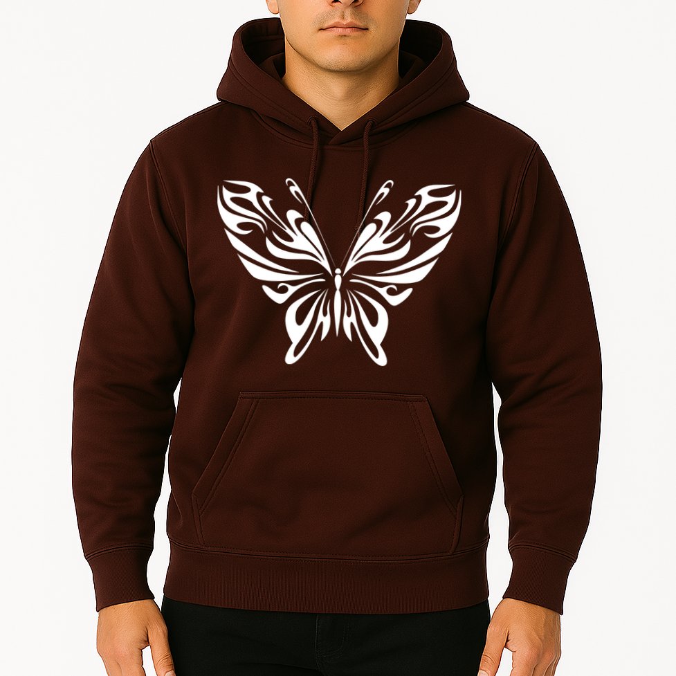 Grunge Butterfly Pattern Hoodie