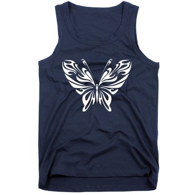 Grunge Butterfly Pattern Tank Top