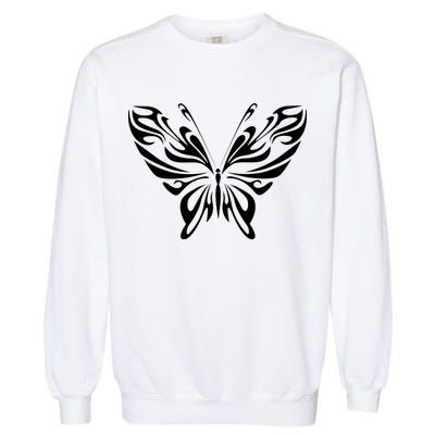 Grunge Butterfly Pattern Garment-Dyed Sweatshirt