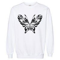 Grunge Butterfly Pattern Garment-Dyed Sweatshirt