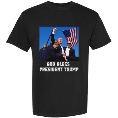 God Bless President Trump 2024 Patriot Garment-Dyed Heavyweight T-Shirt