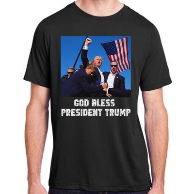 God Bless President Trump 2024 Patriot Adult ChromaSoft Performance T-Shirt