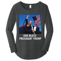 God Bless President Trump 2024 Patriot Women's Perfect Tri Tunic Long Sleeve Shirt