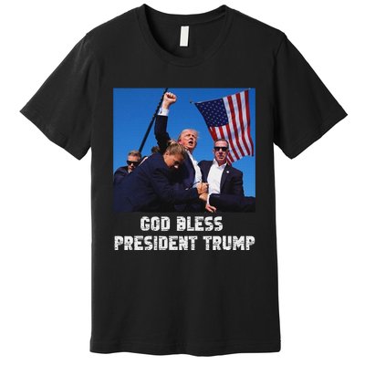 God Bless President Trump 2024 Patriot Premium T-Shirt