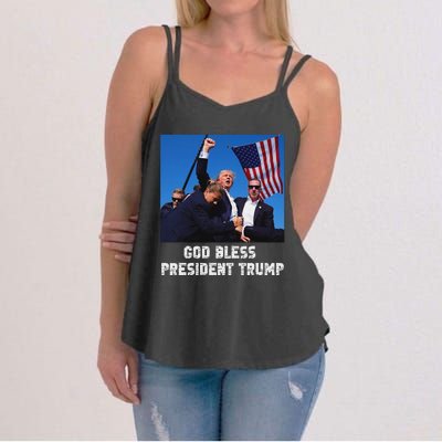 God Bless President Trump 2024 Patriot Women's Strappy Tank