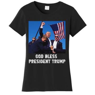 God Bless President Trump 2024 Patriot Women's T-Shirt