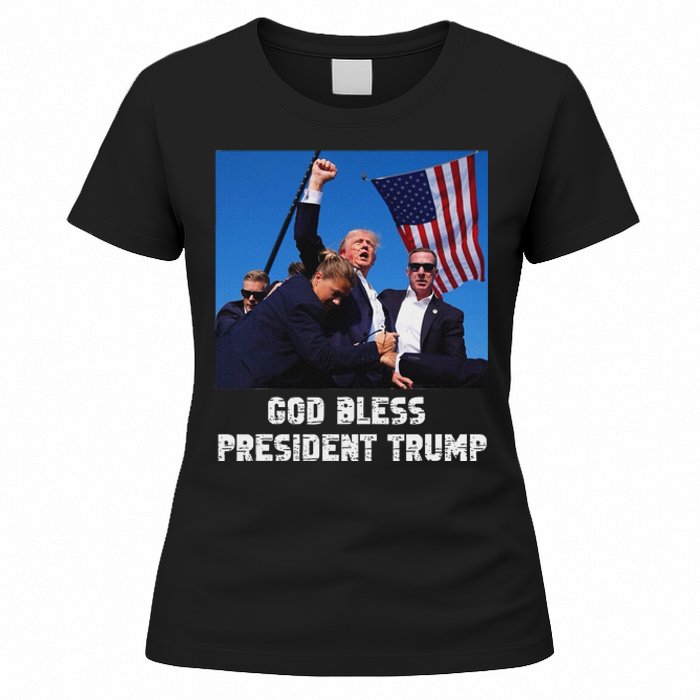 God Bless President Trump 2024 Patriot Women's T-Shirt