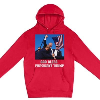 God Bless President Trump 2024 Patriot Premium Pullover Hoodie