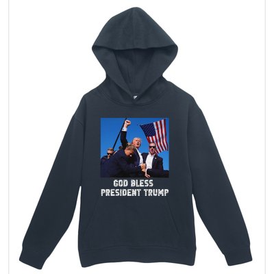 God Bless President Trump 2024 Patriot Urban Pullover Hoodie