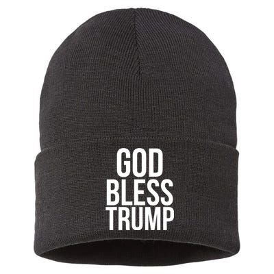 God Bless President Donald Trump Sustainable Knit Beanie