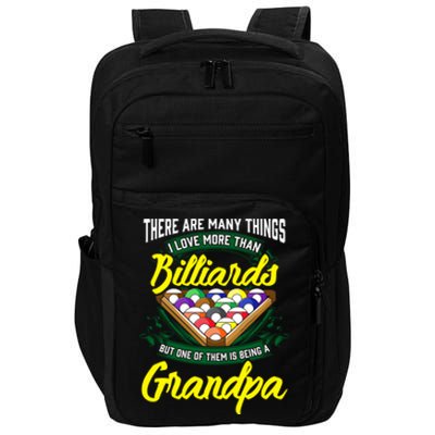 Grandpa Billiards Pool Game Player Ball Stick Papa Gift Cool Gift Impact Tech Backpack