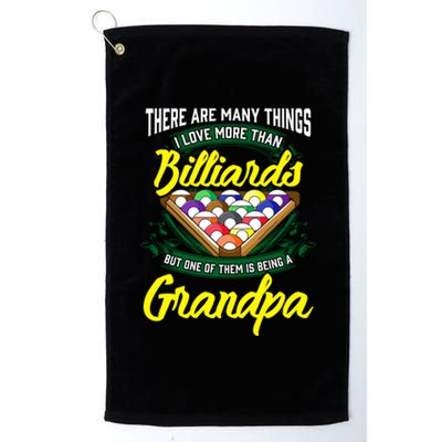 Grandpa Billiards Pool Game Player Ball Stick Papa Gift Cool Gift Platinum Collection Golf Towel