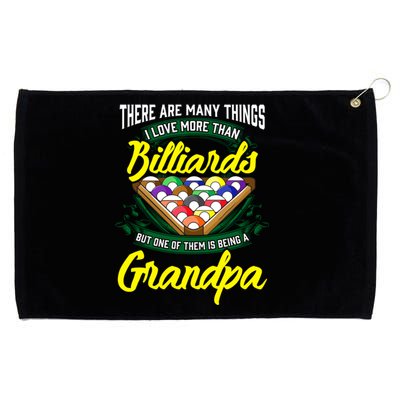 Grandpa Billiards Pool Game Player Ball Stick Papa Gift Cool Gift Grommeted Golf Towel