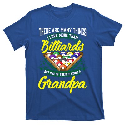 Grandpa Billiards Pool Game Player Ball Stick Papa Gift Cool Gift T-Shirt